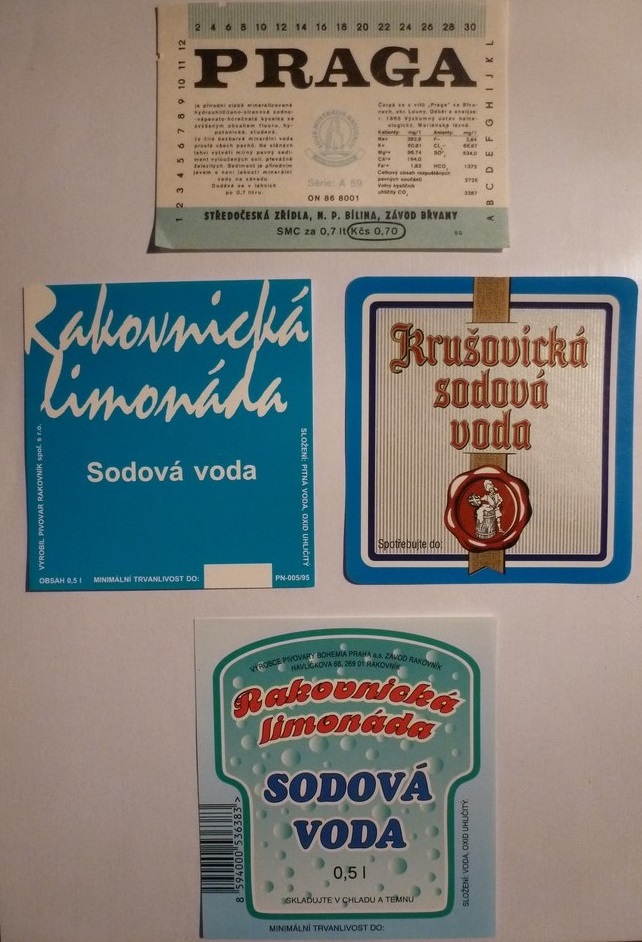 Czech old labels 1-4