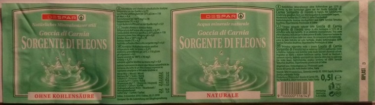 Italy - Sorgente di Fleos 0,5l