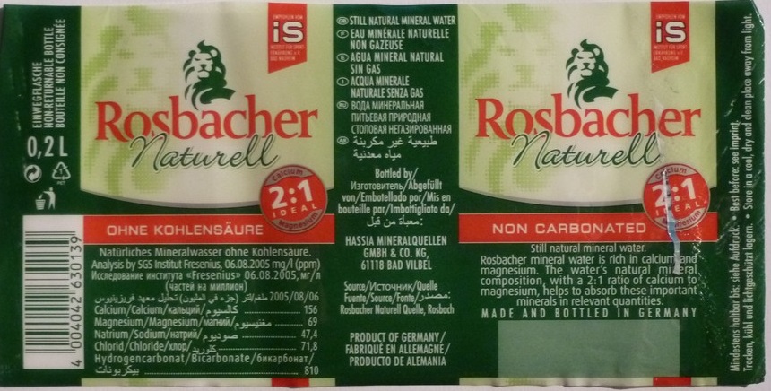 Germany - Rosbacher 200ml